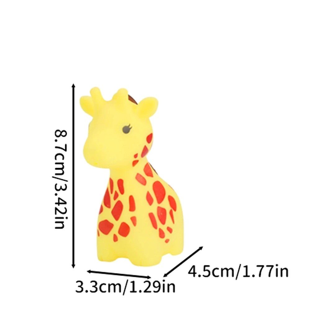 żyrafa z Gumowych zabawek do kąpieli - zwierząt na białym tle