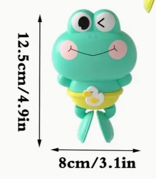 rozmiar zabawki do kąpieli dla dzieci przedstawiony na białym tle